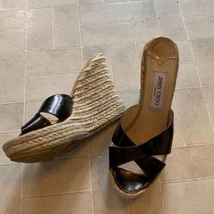 Jimmy choo wedge heel slides